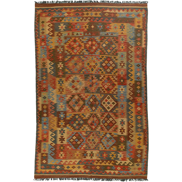 שטיח קילים אפגני צבעוני 297*194 KILIM