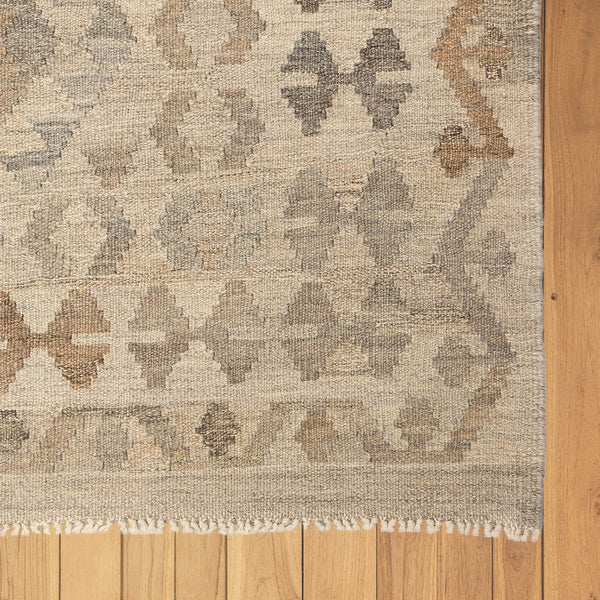 שטיח קילים פרסי רטרו ענתיק וואש אפור-בז' 255*183 KILIM
