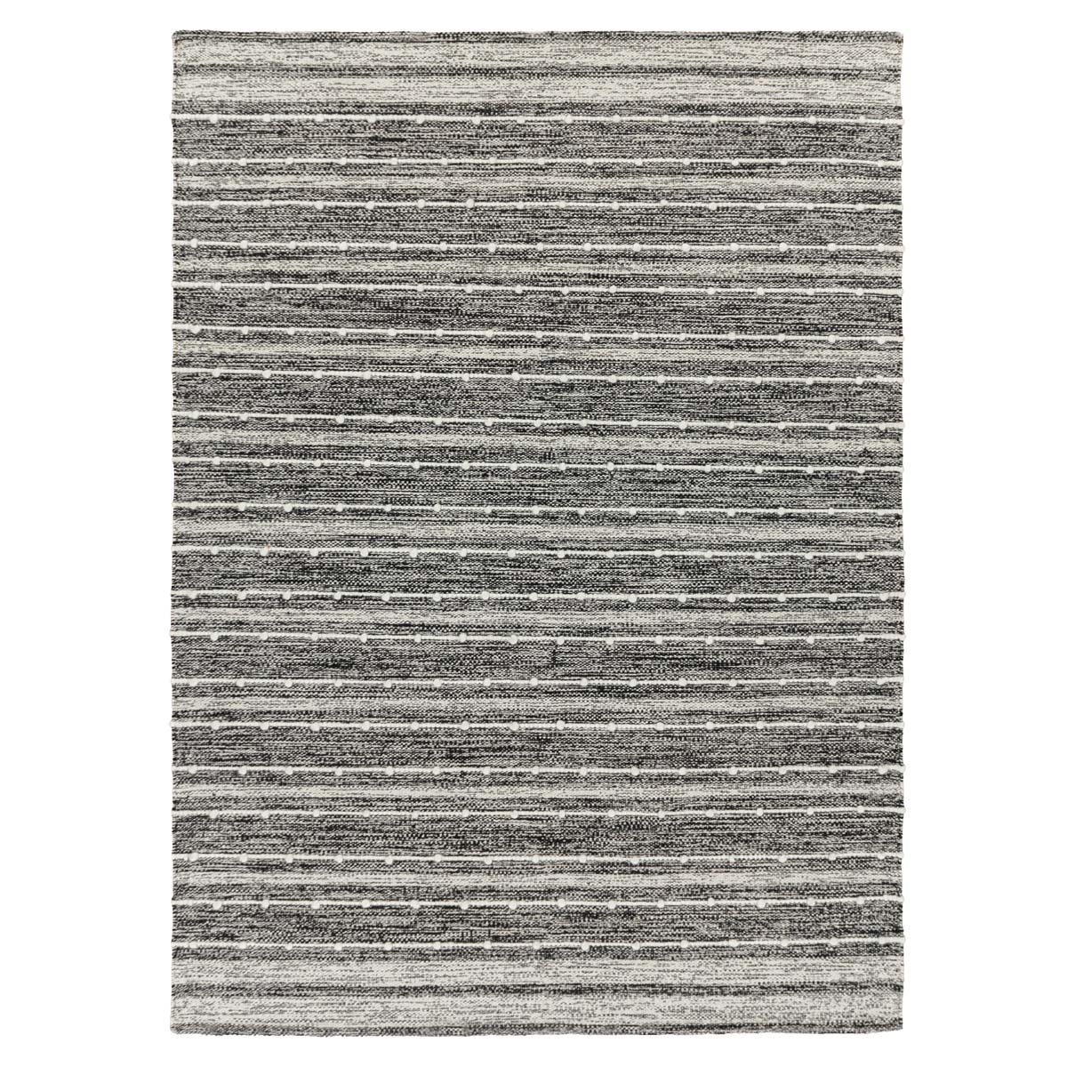שטיח גפן כותנה 11 שחור/לבן ללא פרנזים
