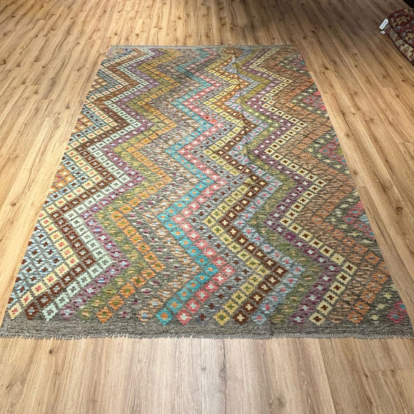 שטיח קילים פרסי רטרו ענתיק וואש צבעוני 243*202 KILIM