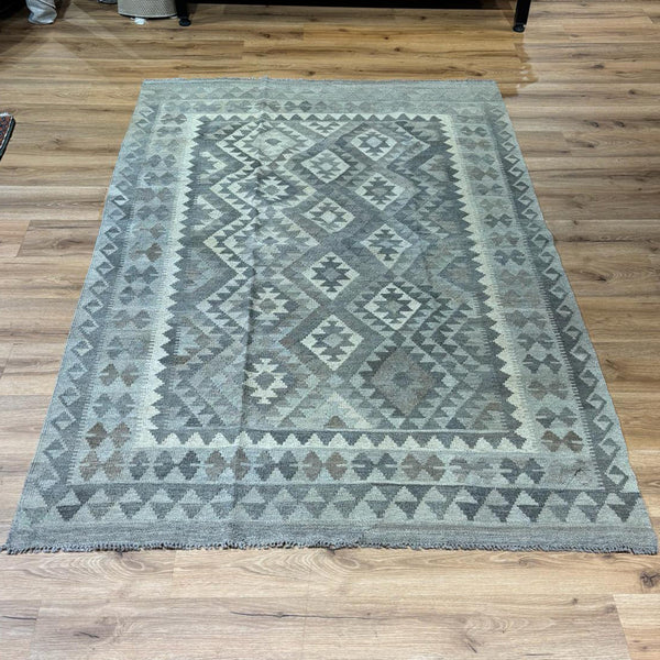 שטיח קילים פרסי רטרו ענתיק וואש אפור/בז' 206*149 KILIM