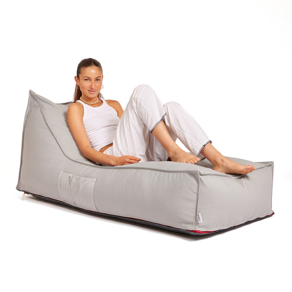 פוף ריביירה סאנפוף ארוך אפור בהיר SUNPOUF