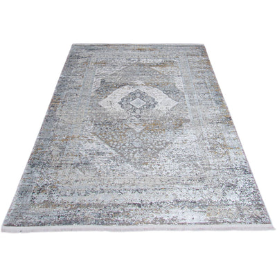 שטיח ג'איפור 20 אפור עם פרנזים | השטיח האדום