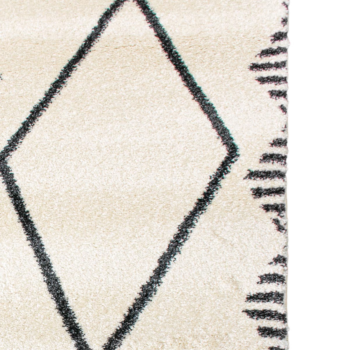 שטיח מרקש 15 קרם/שחור | השטיח האדום