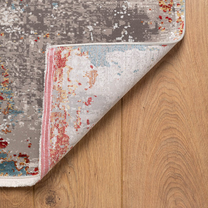 שטיח ג'איפור 02 אפור/אדום/כחול JAIPUR