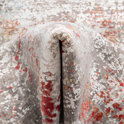 שטיח ג'איפור 02 אפור/אדום/כחול JAIPUR