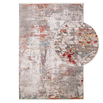 שטיח ג'איפור 02 אפור/אדום/כחול JAIPUR