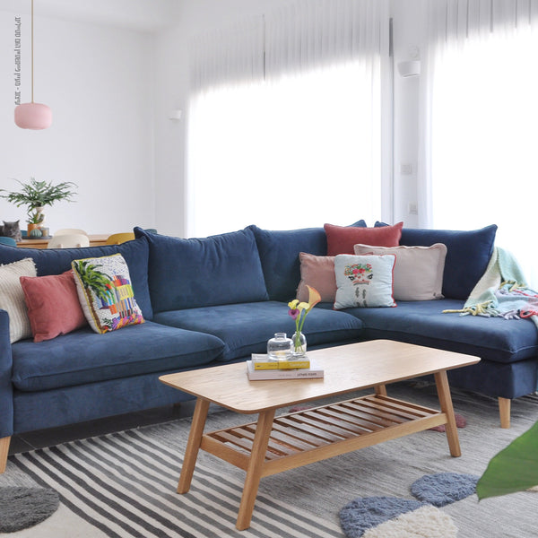 שטיח קילים נורדי 08 צבעוני עם פרנזים KILIM