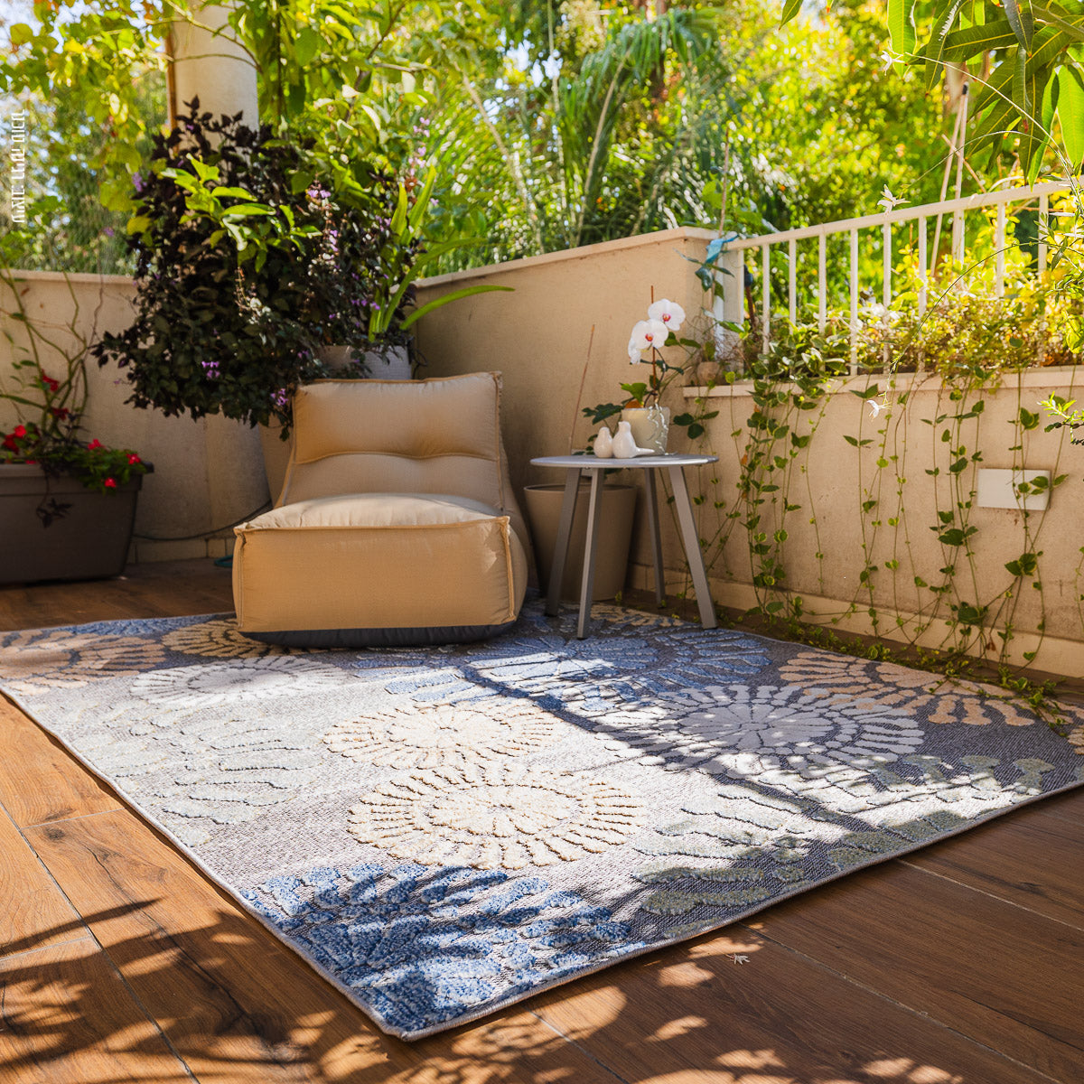 שטיח נייטשר 08 אפור/כחול/צהוב NATURE