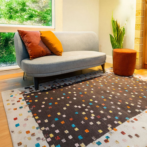 שטיח רומא 08 שחור/בז' ROMA