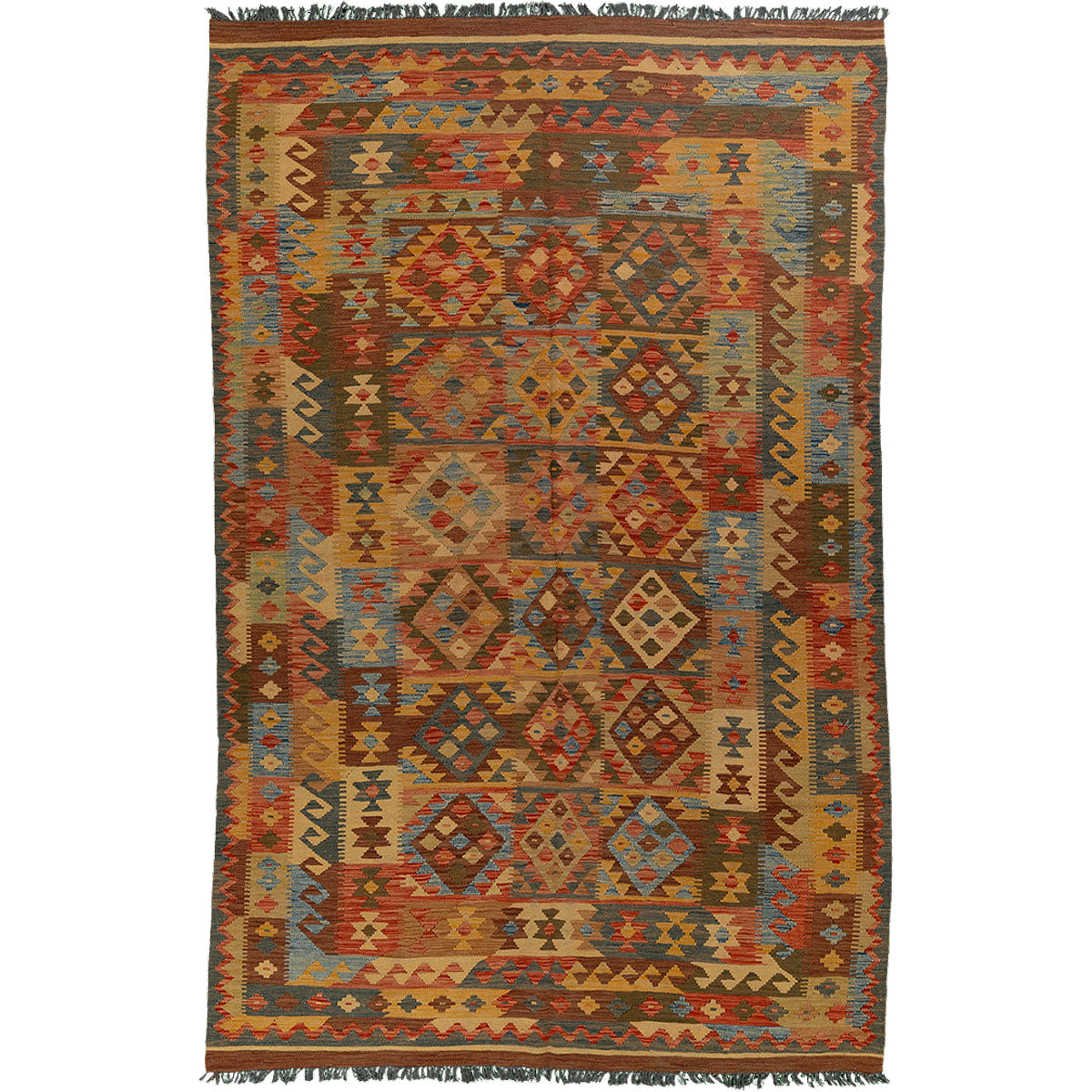 שטיח קילים אפגני צבעוני 297*194 KILIM
