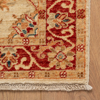 שטיח סופר זיגלר בז'/אדום ראנר 288*81 SUPER ZIGLER