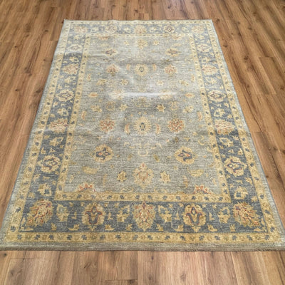שטיח סופר זיגלר פרחן 00 בז'/תכלת/כחול 243*171 UZBEK