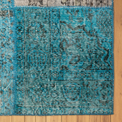 שטיח טלאים טורקיז/אפור 400*300 PATCHE
