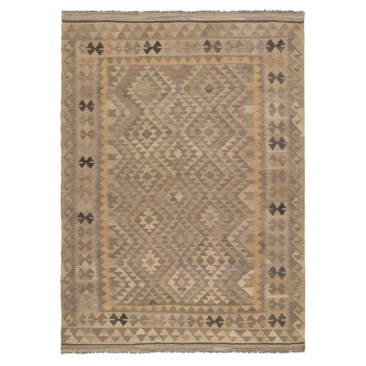 שטיח קילים פרסי רטרו אפור 208*150 KILIM