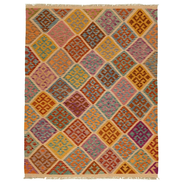 שטיח קילים פרסי רטרו צבעוני 198*151 KILIM