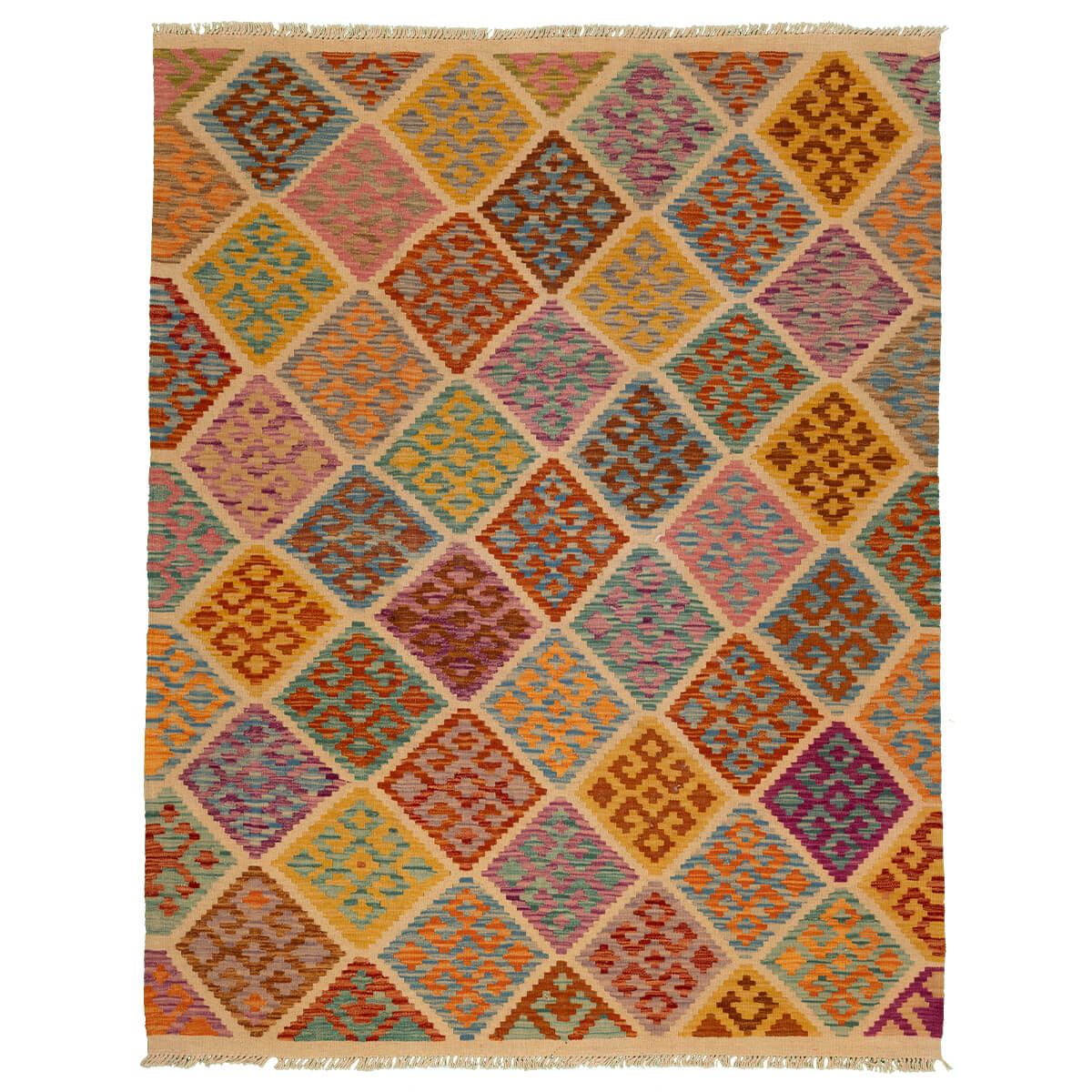 שטיח קילים פרסי רטרו צבעוני 198*151 KILIM