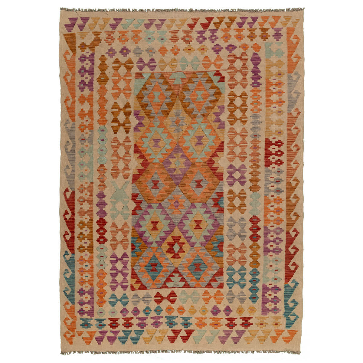 שטיח קילים פרסי רטרו צבעוני 207*151 KILIM