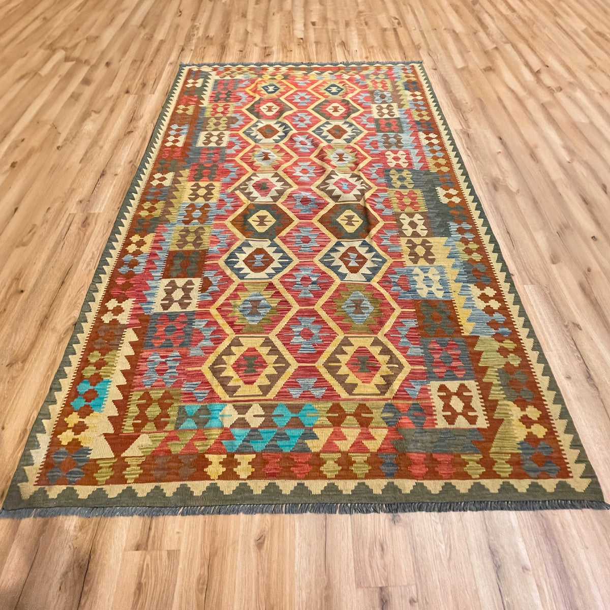 שטיח קילים פרסי רטרו 00 צבעוני 298*203 KILIM