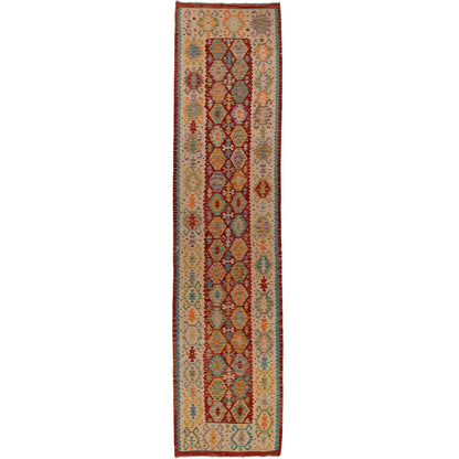 שטיח קילים פרסי רטרו צבעוני ראנר 390*93 KILIM