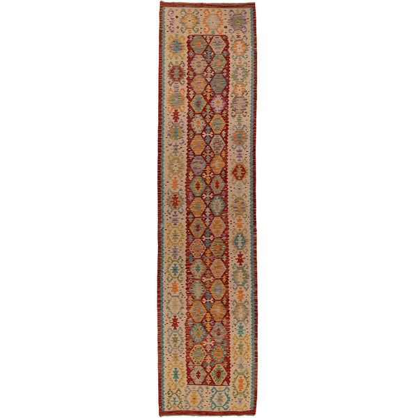 שטיח קילים פרסי רטרו צבעוני ראנר 390*93 KILIM