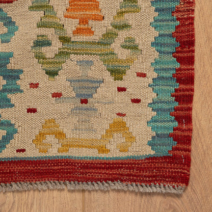 שטיח קילים פרסי רטרו צבעוני ראנר 390*93 KILIM