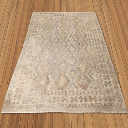 שטיח קילים פרסי רטרו ענתיק וואש אפור/בז' 255*183 KILIM