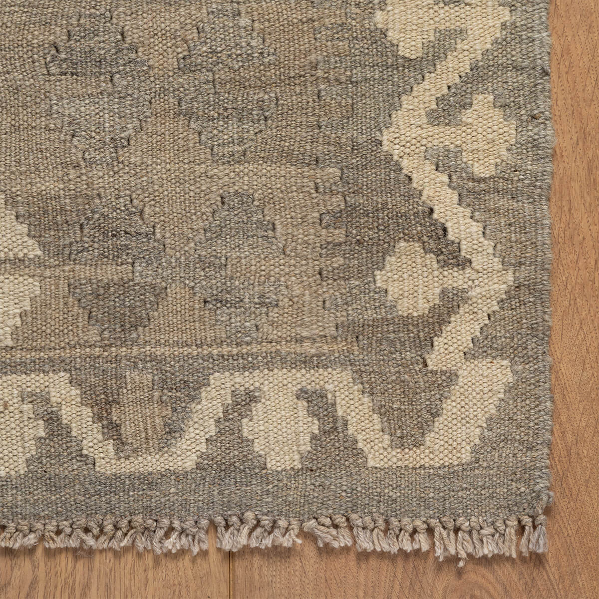 שטיח קילים פרסי רטרו ענתיק וואש אפור/בז' 296*204 KILIM