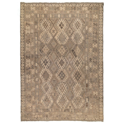 שטיח קילים פרסי רטרו ענתיק וואש אפור/בז' 296*204 KILIM