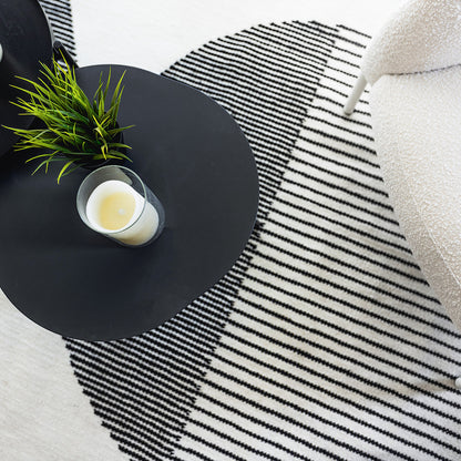 שטיח מארס לבן/שחור MARS