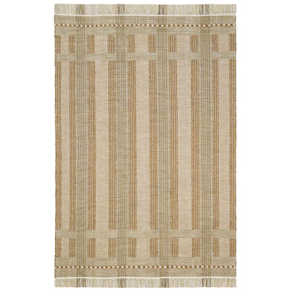 שטיח לוסי בז'/ירוק LUCY