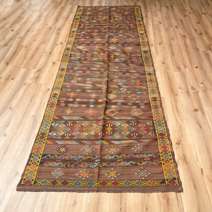 שטיח קילים אנטולי 00 צבעוני ראנר 370*126 KILIM