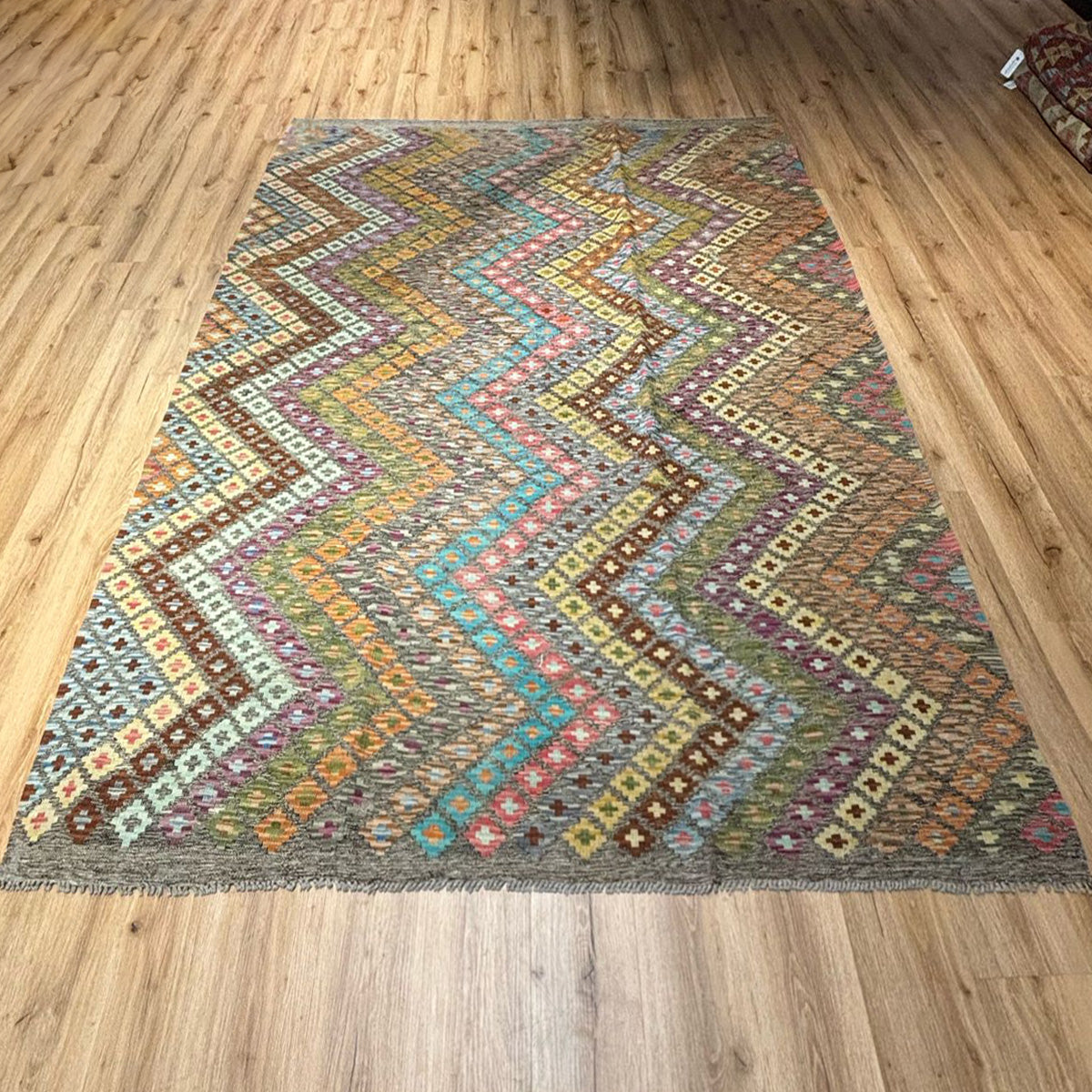 שטיח קילים פרסי רטרו ענתיק וואש צבעוני 243*202 KILIM