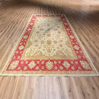 שטיח סופר זיגלר משי בז'/אדום 294*199 SUPER ZIGLER