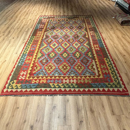 שטיח קילים פרסי רטרו צבעוני 314*203 KILIM