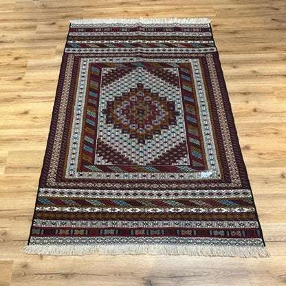 שטיח סומק אפשר משי צבעוני 204*128 SUMAK