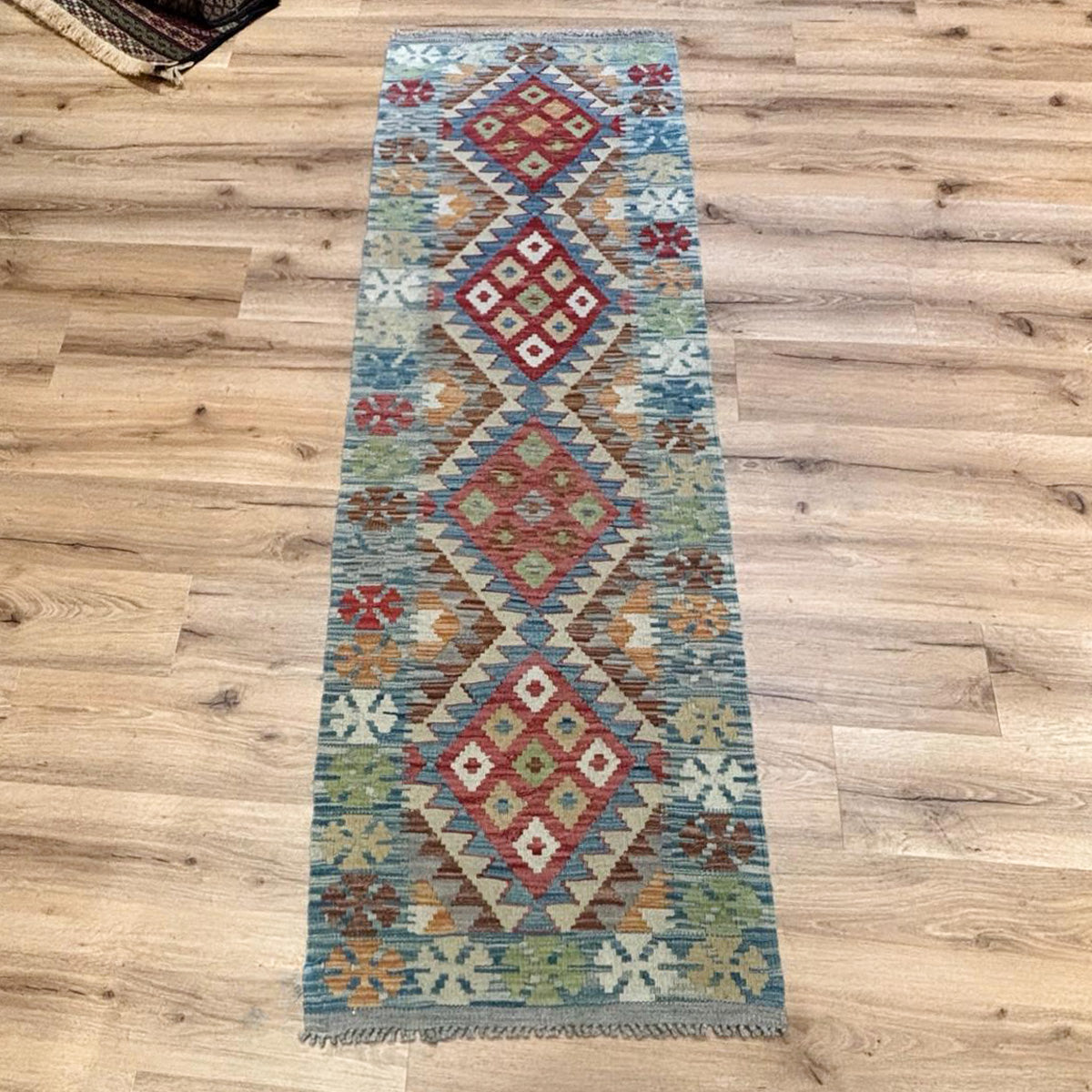 שטיח קילים פרסי רטרו צבעוני ראנר 200*62 KILIM