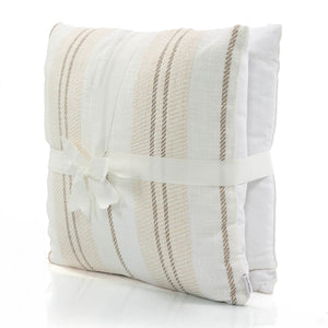 זוג כריות מינדי לבן\בז' 45*45 MINDY