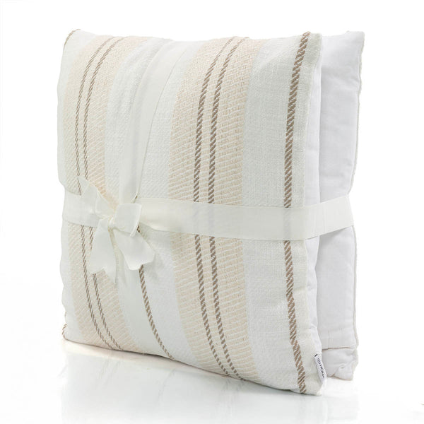 זוג כריות מינדי לבן\בז' 45*45 MINDY