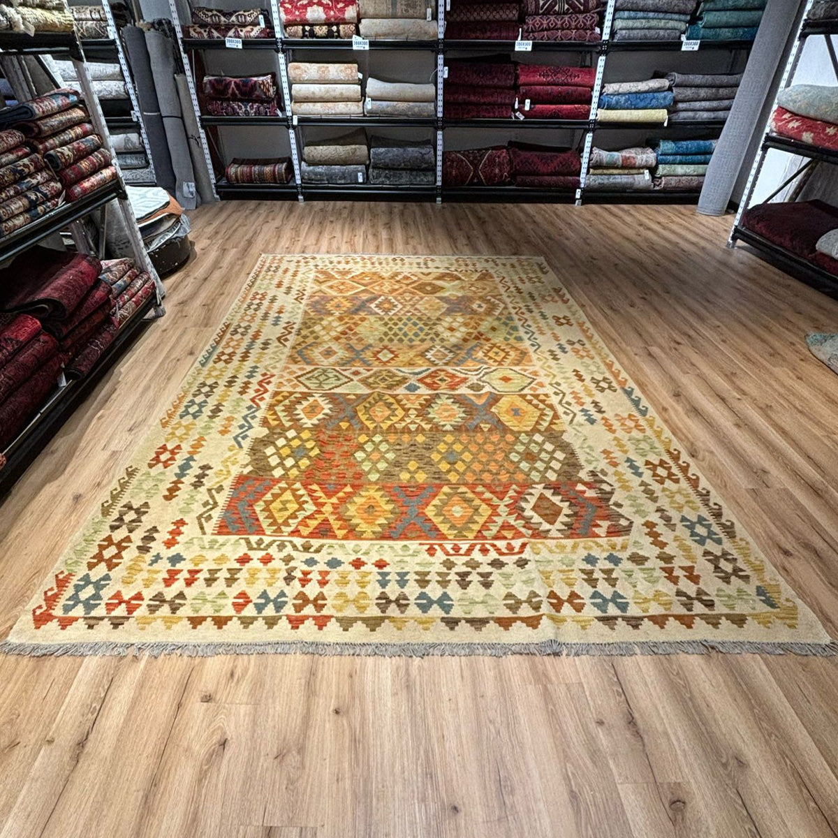 שטיח קילים פרסי רטרו צבעוני 351*235 KILIM