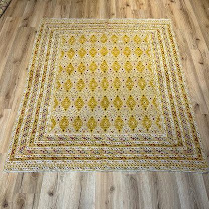 שטיח אוזבקי צהוב 193*148 UZBEK