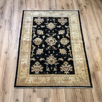 שטיח סופר זיגלר פרחן שחור/בז' 145*106 SUPER ZIGLER