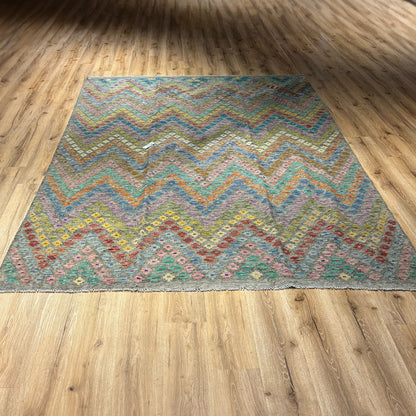 שטיח קילים פרסי רטרו צבעוני 296*203 KILIM