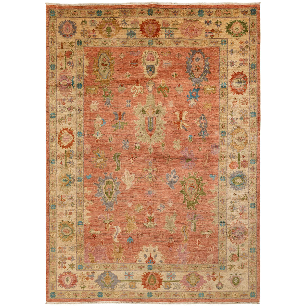 שטיח אושק antique wash אדום/צבעוני 242*175 USHAK