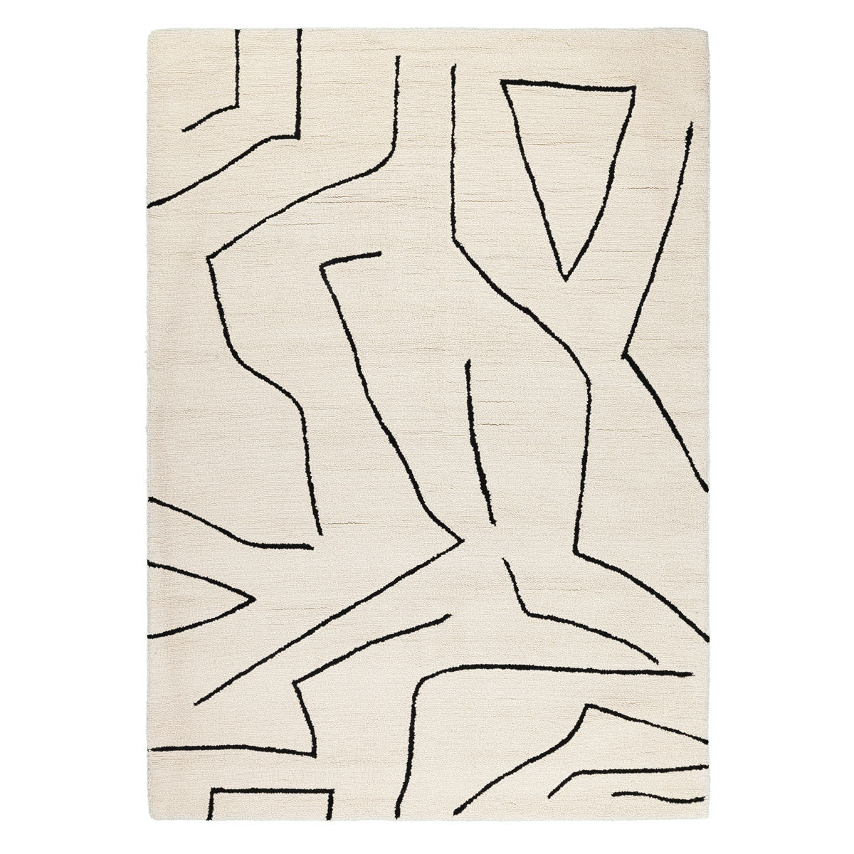 שטיח נפטון 03 קרם/שחור NEPTUNE