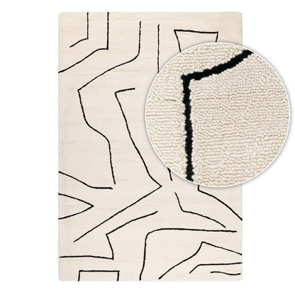 שטיח נפטון 03 קרם/שחור NEPTUNE