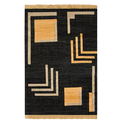 שטיח לונה שחור/צהוב LUNA