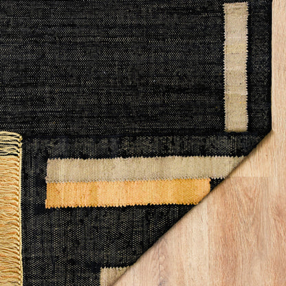 שטיח לונה שחור/צהוב LUNA