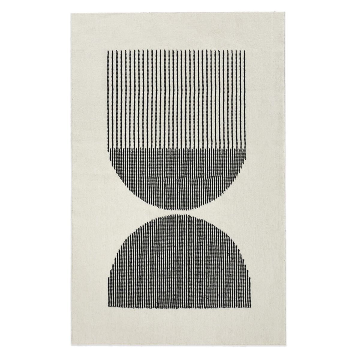 שטיח מארס לבן/שחור MARS