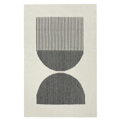 שטיח מארס לבן/שחור MARS